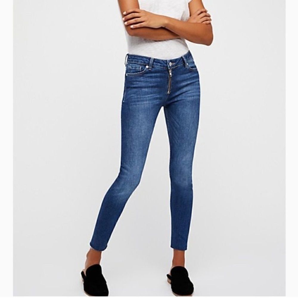 Free People Medium Wash Skinny Jeans